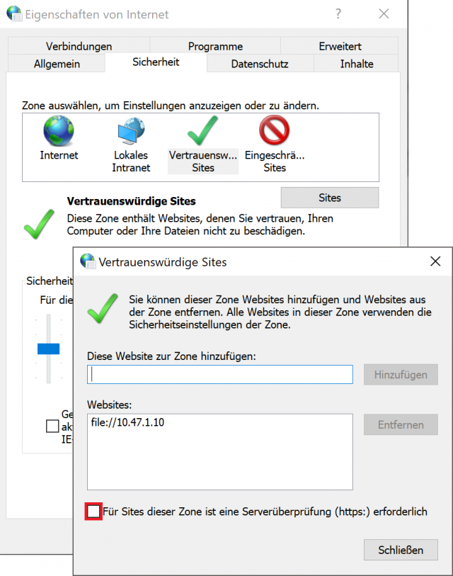 Windows 10 Microsoft Edge PDF Zugriff auf Netzlaufwerk - 47k